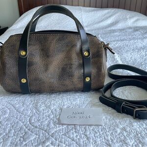 GFG Charcoal Bison Small Jane Crossbody Barrel Bag